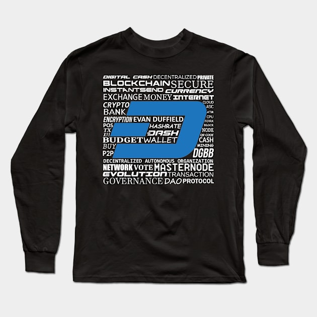 Dash Digital Cash Crypto Long Sleeve T-Shirt by dash